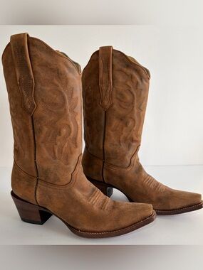 Corral "Naham" C2033 Distressed Leather Western Boots - Sz 8M